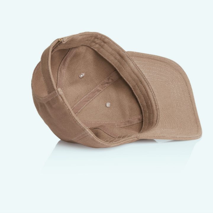 Tee off your wardrobe with this low-rise, 100% cotton canvas cap! A curved peak in mushroom color adds zing to any ensemble, while adjustable fastener with metal clasp, and tonal under-peak lining, creates a winning fit. Lightweight and comfy, it's the perfect choice for a one-and-done look.