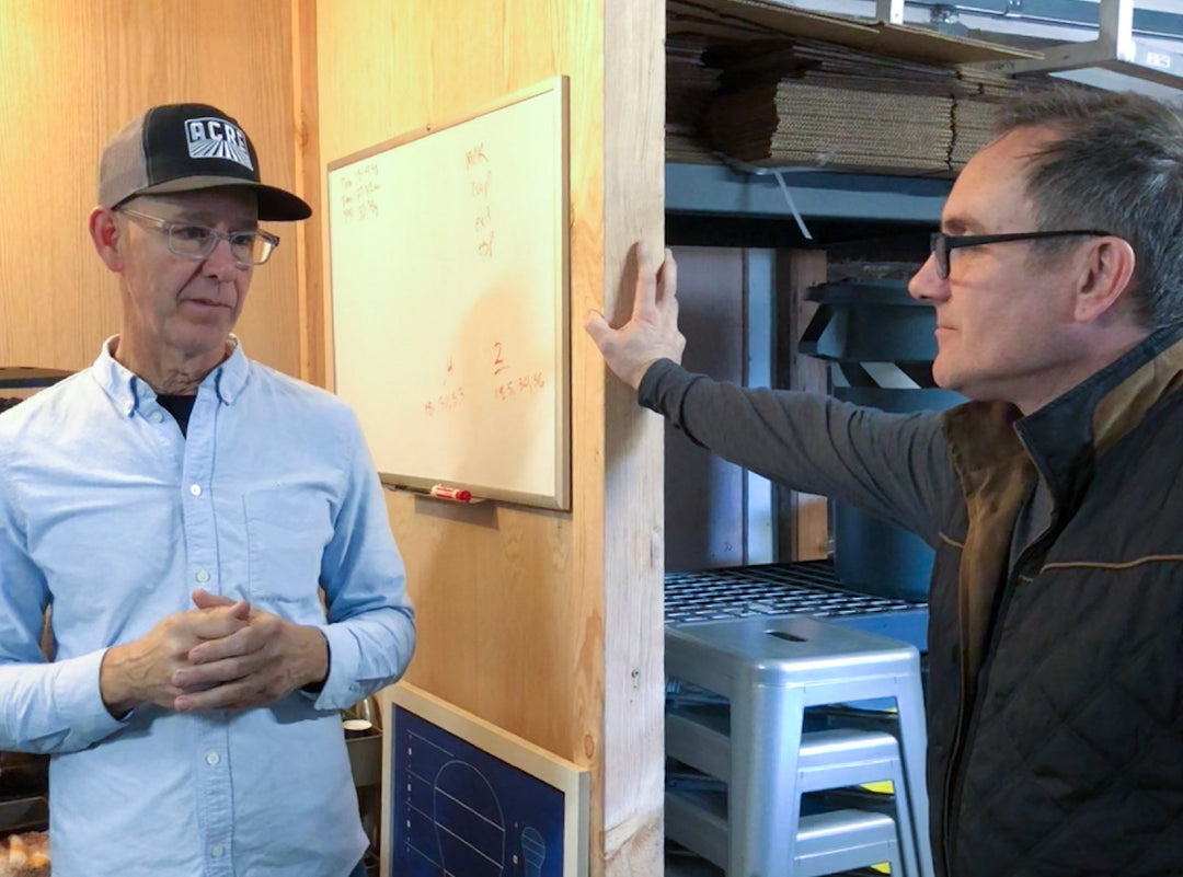 Steve Decosse (left) and James Han (right) at the old Avid location.