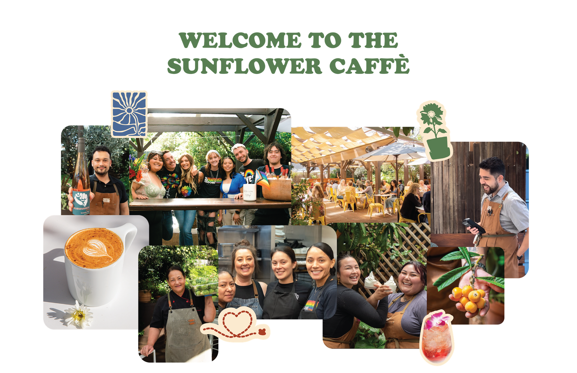 Welcome to the Sunflower Caffè collage