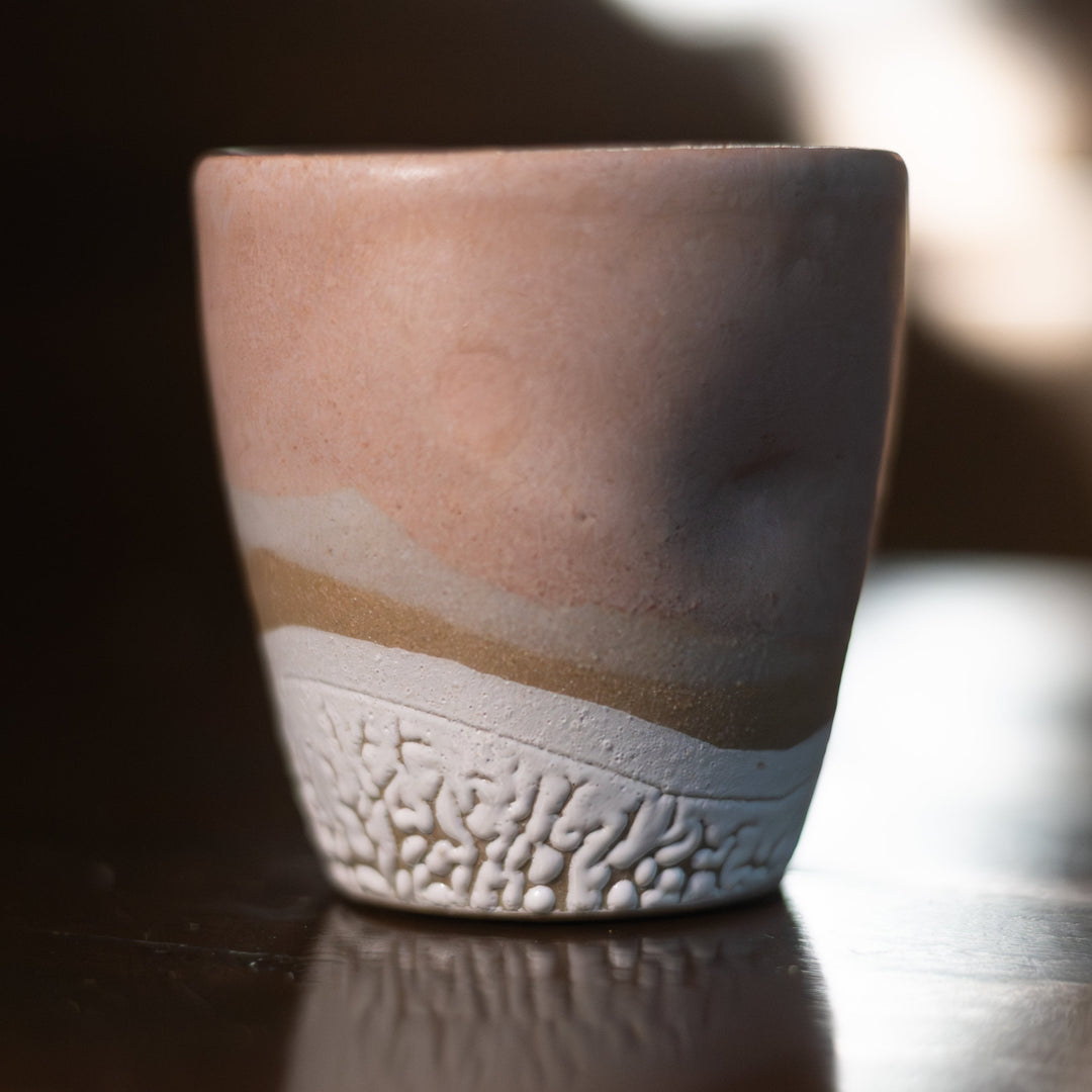 Pink ceramic cup