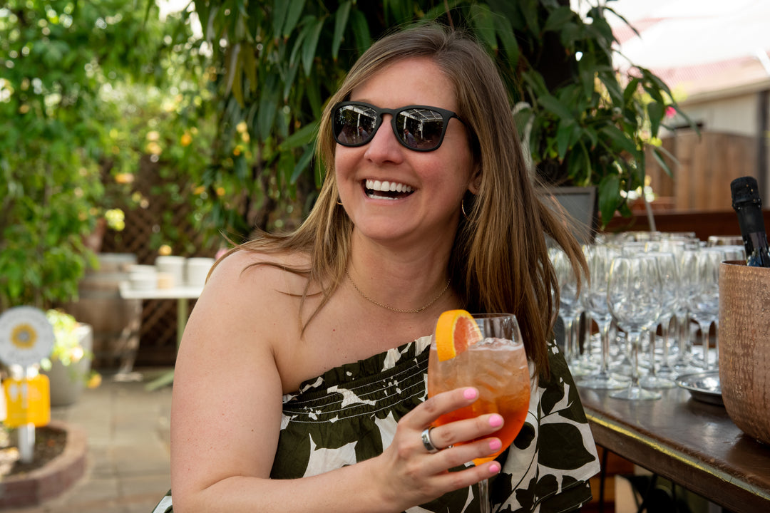 Woman with a drink