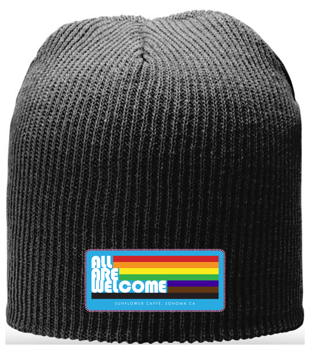 Knit Headwear "All Are Welcome" patch