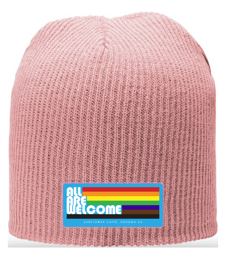 Knit Headwear "All Are Welcome" patch