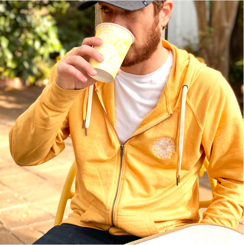 Sunflower hoodie top